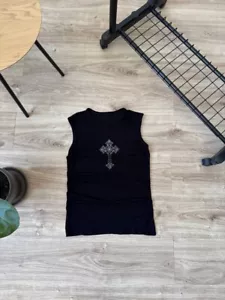 Vintage Y2K + Vive Maria + Goth Logo Tank Top Women's Size M - Picture 1 of 7