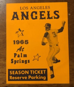 BEYOND RARE NOS 1965 Los Angeles Angels Season Ticket Decal Dean Chance - Picture 1 of 2