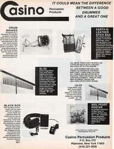 1983 Printwerbung von Casino Percussion Products mit Neil Peart Poster Angebot - Bild 1 von 2