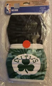 NBA Boston Celtics Youth team Face Covering Face Mask- 2pk Reusable New Sealed - Picture 1 of 7