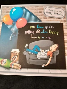 Tarjeta de cumpleaños hecha a mano con temática de siesta tamaño 7" X 7" - Imagen 1 de 5