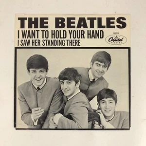 Beatles I Want to Hold Your Hand 45 early US Hofer tucked in book since 1963? NM - Imagen 1 de 14