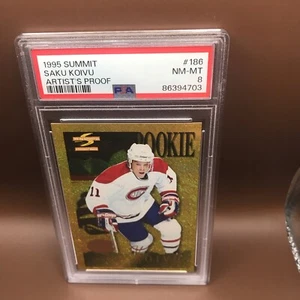 1995 Pinnacle Summit PSA 9 Saku Koivu Rare Artist Proof Gold #186 PSA 8 - Picture 1 of 2