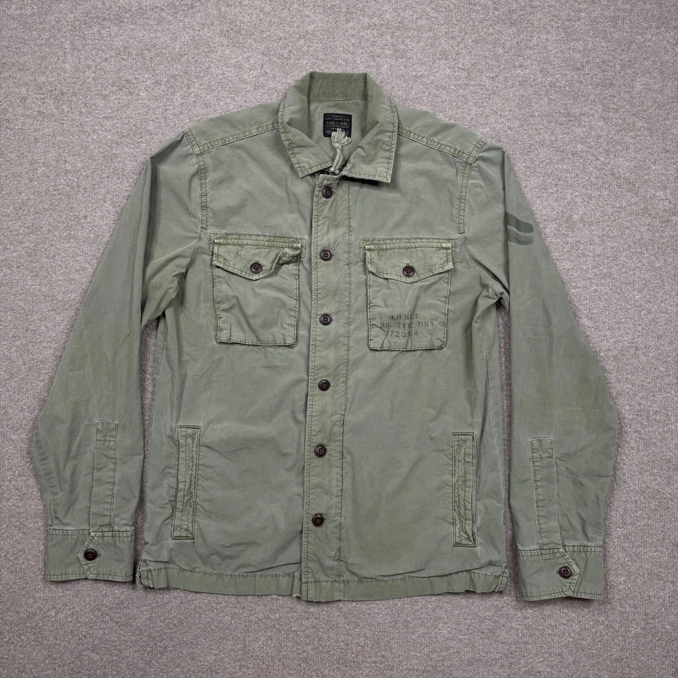 Vintage Y2K Lucky Brand Jacket Men's Size S Green Chore Military Logo Casual - Image 1 of 4