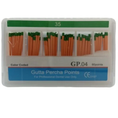 5Box Dental Root Canal Endodontic Treatment Gutta Percha Points Taper .04 40# - Image 1 of 4