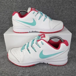 Nike Mädchen Turnschuhe UK 5 Weiß Blau Pink Vapor Court Tennisschuhe Junior EUR 38 - Bild 1 von 14