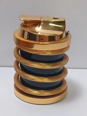 Ronson Eve Gold & Black Coiled Snake Table Lighter JGBx42 - Image 1 of 4