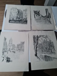 Grosses Lot an alten Radierungen, Signiert, Augsburg, Original, Sammeln, Alt - Bild 1 von 17