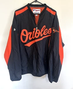 Baltimore Orioles Majestic Authentic MLB Dug Out Zip Up Jacket Y2K VTG Men’s XXL - Picture 1 of 5