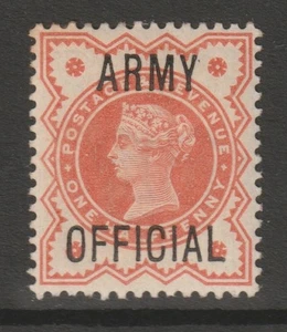 1896-01 QV 1/2d VERMILION & 1d FLIEDER "ARMEEBEAMTER" IN M/POSTFRISCH. - Bild 1 von 4