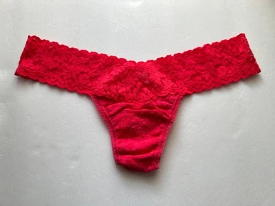 Hanky Panky Mujer Firma Encaje Tiro Bajo Tanga Ropa Interior Rojo  Foto 1 de 4
