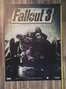 RARE BLOCKBUSTER Fallout 3 Promotional Ad Wall Poster PlayStation 3 Xbox360 2008 - Picture 1 of 19