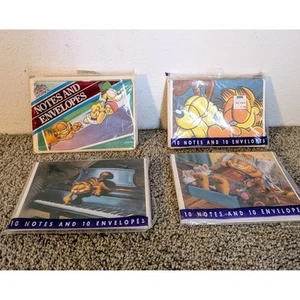Juego de 4 notas y sobres de papelería Regency Garfield vintage 1982 buzón - Imagen 1 de 8