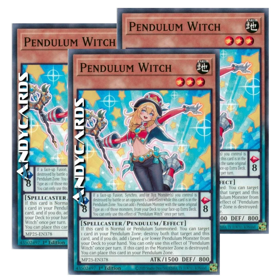 PENDULUM WITCH 3x • (Strega Pendulum) • Comune • MP25 EN378 • 1Ed • Yugioh! - Immagine 1 di 1