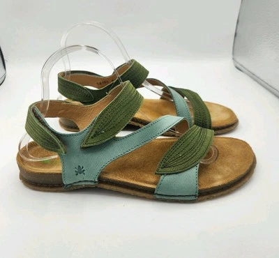 El Naturalista Green Strappy Comfort Sandals Adjustable Womens Size 39 US 8 - Image 1 of 4