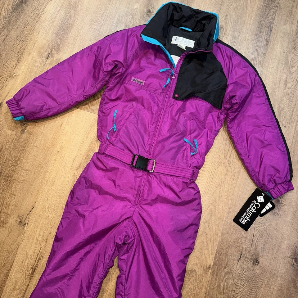 Columbia Ski Suit One Piece Snowsuit Snow Bib retro Vintage Retro NOS Youth XL - Image 1 of 4