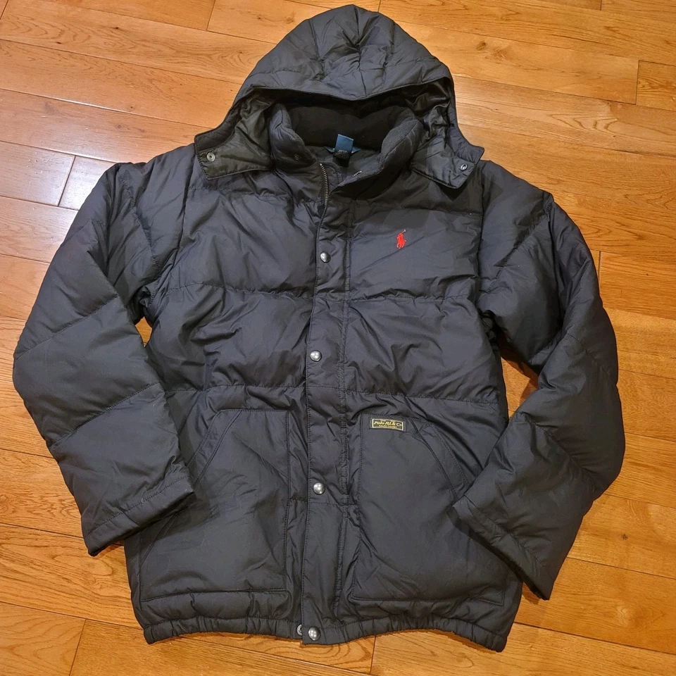 NUEVO CON ETIQUETAS Polo Ralph Lauren Niños Plumón Invierno Cálido Abajo Chaqueta Puffer Con Capucha XL 18-20 Foto 1 de 1