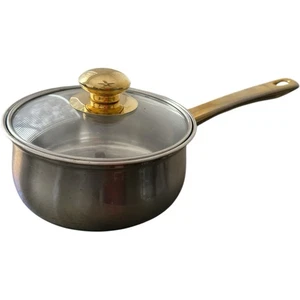Karan Japan Pentola per Salsa da Cucina in Acciaio Inox 18/10 Cerchio Tondo 7” con Coperchio - Foto 1 di 21