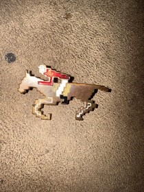 Vintage Tecmo Super Bowl NES 8-Bit Pixel Horse Jockey Enamel Pin