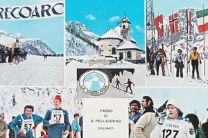 Cartolina - Passo di San Pellegrino - Dolomiti - Scialpinistica - 1970 ca. - Bild 1 von 2