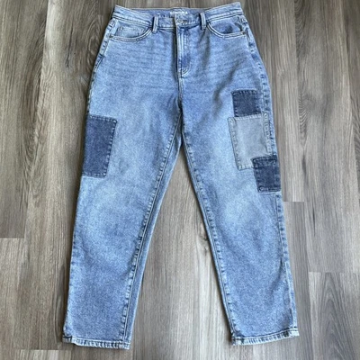Sonoma Goods For Life Jeans Womens 10 Blue Denim Boyfriend Patchwork Stretch - Image 1 of 4