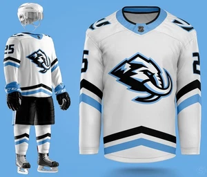 Personalized U.tah Mammoth 2025- Away Kits Hockey Shirt All Printed Fan Apparel - Picture 1 of 5