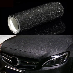 Pellicola Adesiva per Auto,  300 X 30CM Wrapping Pellicola Nero Glitterata, Pell - Foto 1 di 12