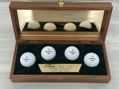 Titleist Pinnacle Ball Plat II abertura grande caixa de madeira display - Imagem 1 de 4