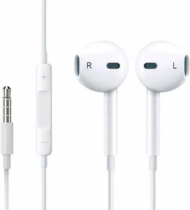 Apple Earbuds Headphones EarPods WIRED 3.5mm Jack White MNHF2AM/A - Picture 1 of 7