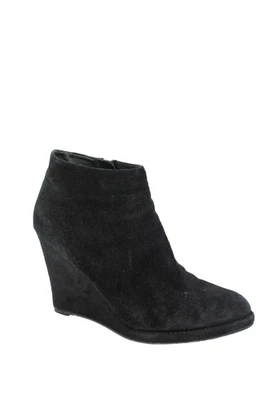 Botas al tobillo Lola Cruz para mujer de gamuza punta con cremallera lateral con cuña negras talla 39 9 Foto 1 de 4