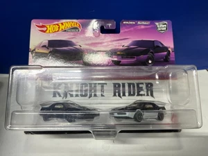 1/64 HOT WHEELS REAL RIDERS 2 CAR SET KNIGHT RIDER FIREBIRD K.I.T.T. & K.A.R.R. - Picture 1 of 3