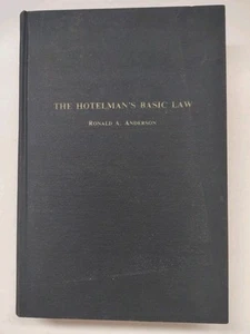 The Hotelman’s Basic Law Ronald A. Anderson 1965 Hardcover - Picture 1 of 5