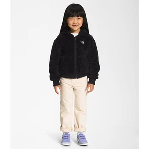 The North Face Kids Girls 6 Black Suave Oso Fleece Full-Zip Hoodie Jacket H10-14 - Picture 1 of 9