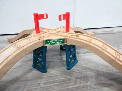 Thomas & Friends Wooden Railway Elevated Crossing Gate w/ 4 Ascending Tracks EUC - Image 1 of 4