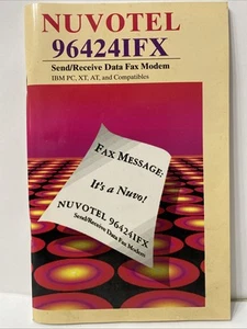 Nuvotel 96424IFX Send/Receive Data Fax Modem Manual Vintage Computer - Afbeelding 1 van 10