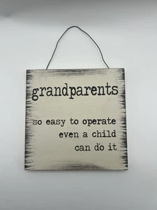 Lustiges Wandschild Großeltern - rustikales Humorschild - 5,25" x 5,25" Dekor - Bild 1 von 3