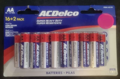 AA Batteries Super Heavy Duty 18 Count ACDelco NEW - Image 1 of 2