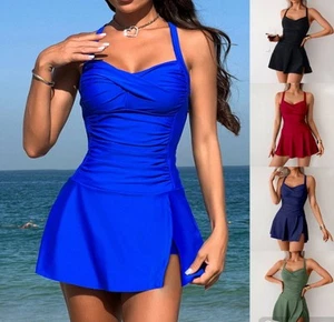 Costume da bagno donna bikini vestito perizoma sport spiaggia taglie forti 2 pezzi costume da bagno 250121 - Foto 1 di 25