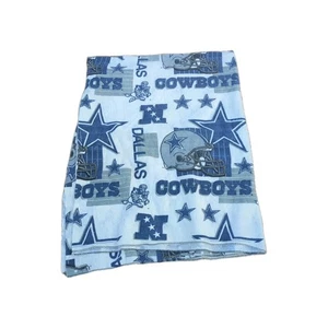 Vintage 90s Dallas Cowboys Blanket Throw Football 85"X71" Tailgate Bedding Decor - Picture 1 of 6