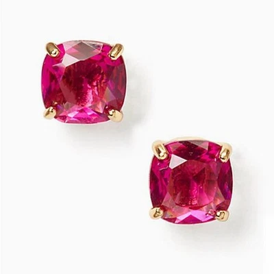 NWT Kate Spade Square Mini Stud Earrings $32 Fuchsia Pink - Image 1 of 4