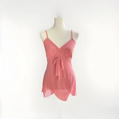 Y2K Rave Mujeres M Babydoll Capas Asimétrico Caprichoso Top Cami Hada De Colección EE. UU. Foto 1 de 4