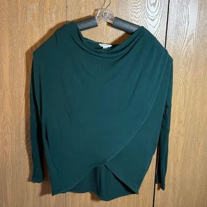 Athleta Purana Kapuzen Wickel Sweatshirt Athleisure Tunika M grün relaxed Stretch - Bild 1 von 8