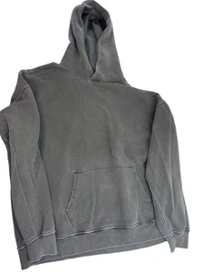 Abercrombie & Fitch Oversized Hoodie Gray Soft Fleece Lined Cotton Blend M 33f - Picture 1 of 12