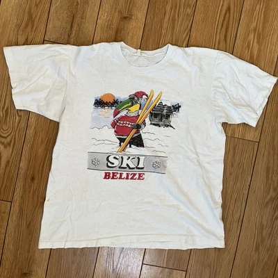Camiseta De Colección Esquí Belice Blanca + Gráfica | Talla: M * Foto 1 de 4
