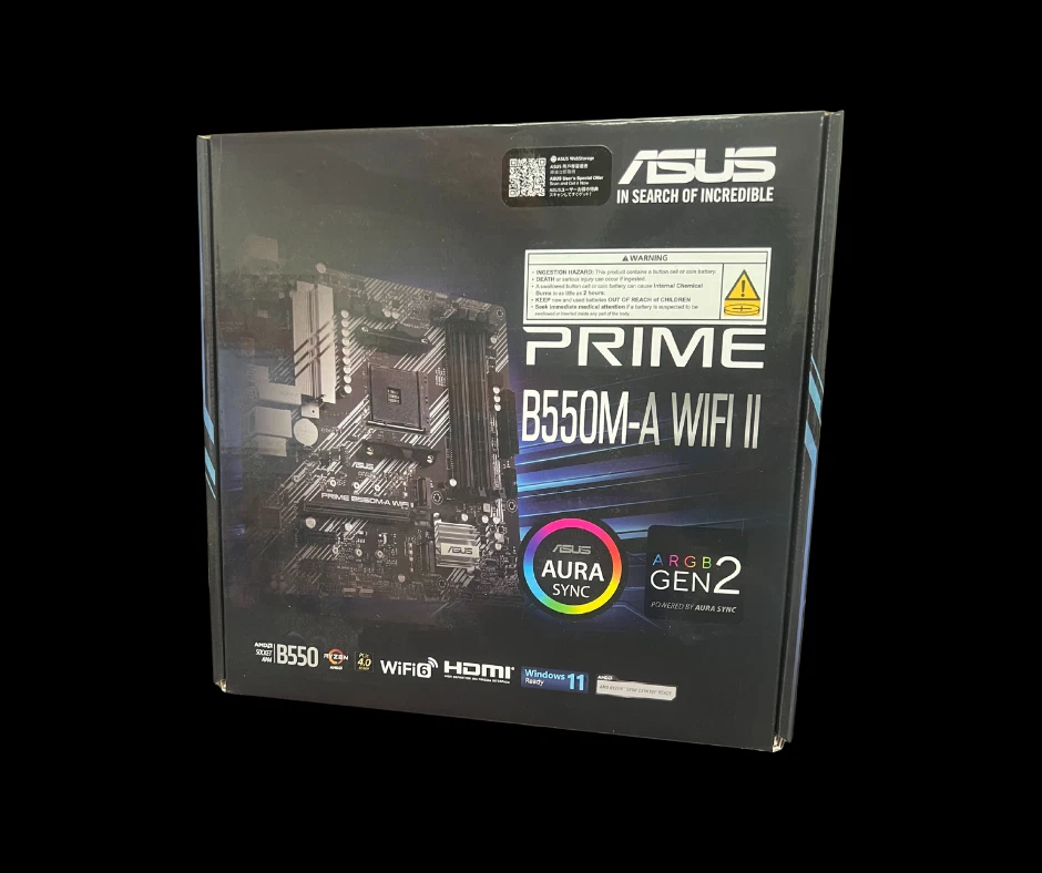 ASUS Prime B550M A WiFi II Motherboard AMD AM4 PCIe 4.0 WiFi 6 for Ryzen - Image 1 of 1