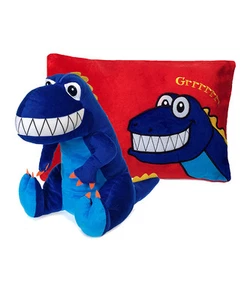 2 in 1 Dinosaur Pillow & Plush Toy Travel Buddy Kids Boy Girl Birthday Xmas Gift - Picture 1 of 2