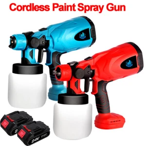 800ML Electric Spray Gun HVLP Cordless Paint Sprayer Auto Furniture Wall Coating - Picture 1 of 25