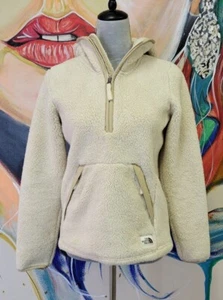 The North Face Campshire Pullover Hooded Ivory Fleece Half Zipper Women's Sz XS - Picture 1 of 7