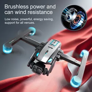 GPS Mini Drone Brushless with 4K Dual Camera WiFi FPV Quadcopter 2 Batteries US - Picture 1 of 24