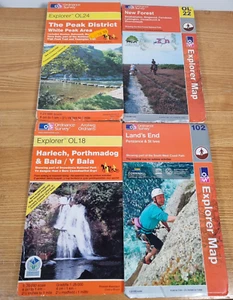Ordnance Survey Explorer Karten Konvolut New Forest Lands End Peak District - Bild 1 von 7